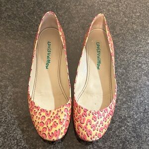 Louis Vuitton Vibrant Pink Leopard Flats